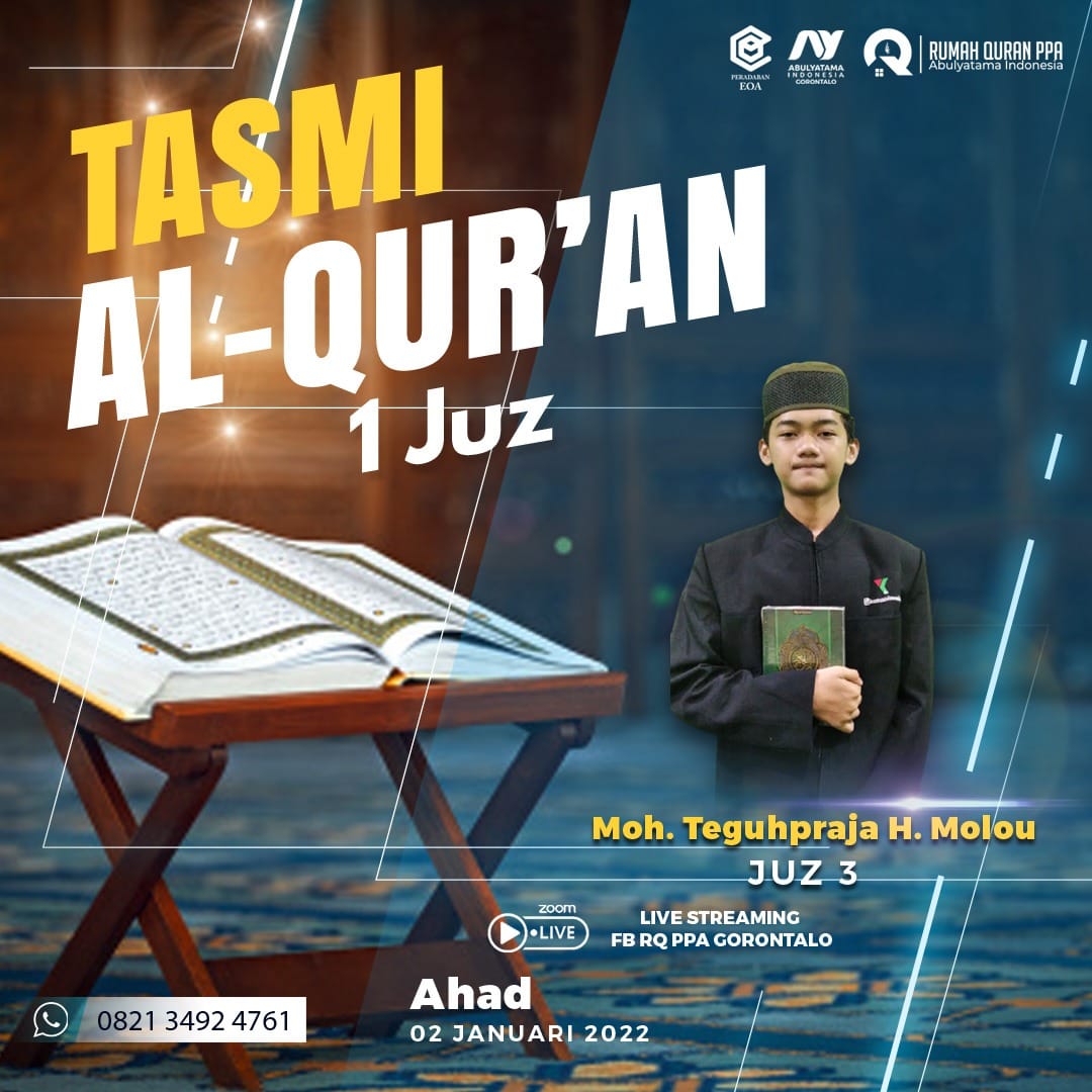 Tasmi' Al Qur'an 1 Juz oleh Santri Rumah Quran PPA Gorontalo