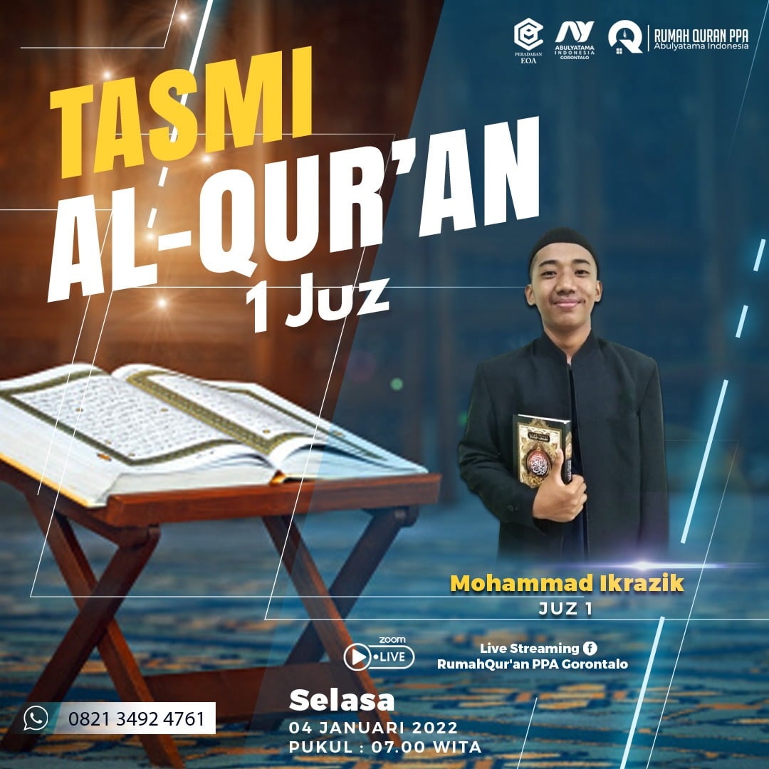 Tasmi' Qur'an Santri RQ PPA Gorontalo Bersama Mohammad Ikrazik