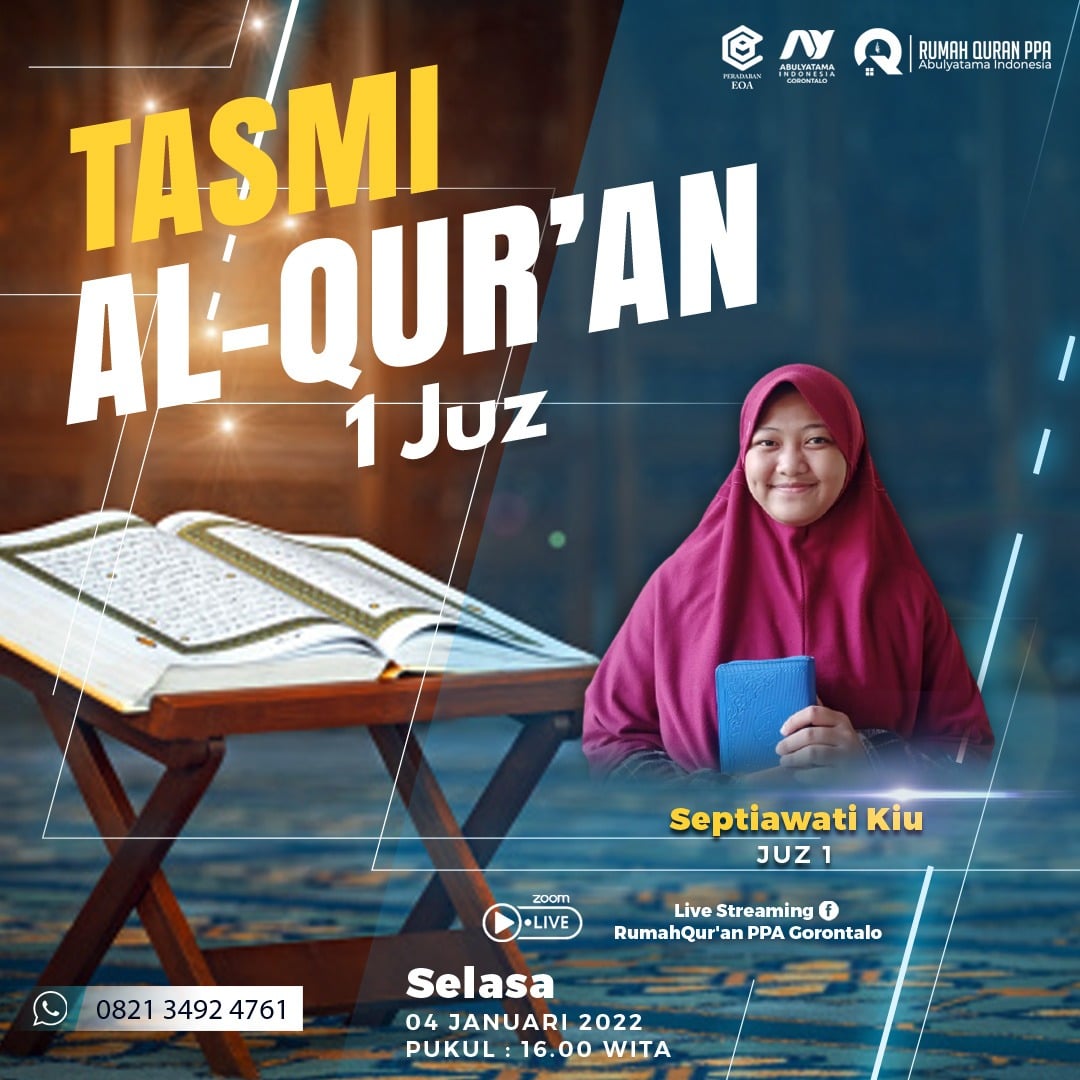 Tasmi' Qur'an Santri RQ PPA Gorontalo Bersama Septiawati Kiu
