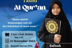 Tasmi’ Al Qur’an 5 Juz : Safnah Romadhon ( Santri RQ PPA Bekasi)