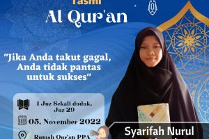 Tasmi Quran 1 Juz : Syarifah Nurul Hidayah ( Santri RQ PPA Bekasi )