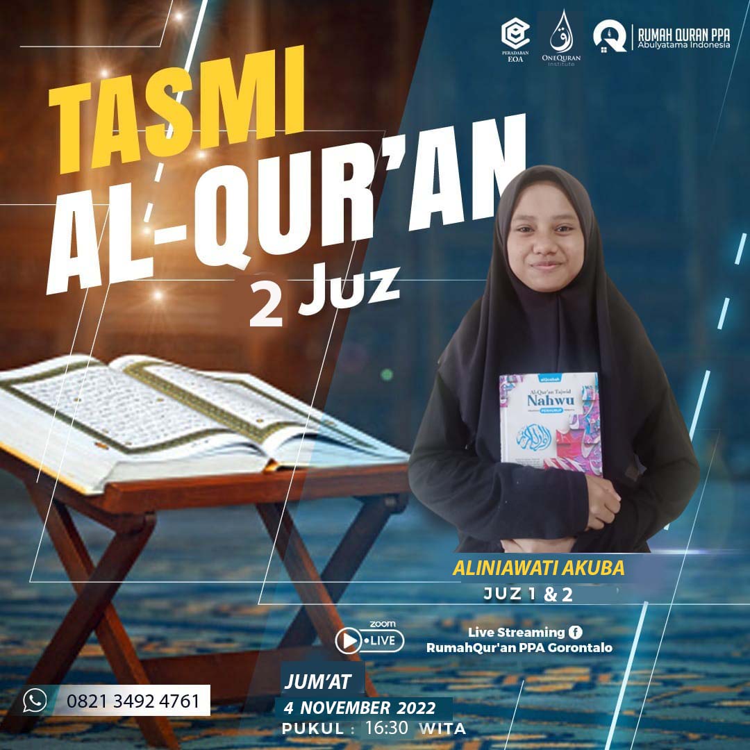 Tasmi Qur'an 2 Juz : Aliniawati Akuba