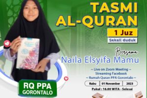 Tasmi Qur’an 1 Juz : Ananda Naila Elsyifa Mamu