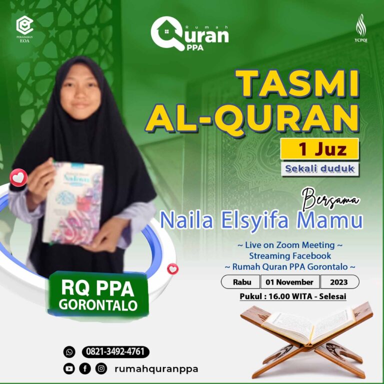 Tasmi Qur'an 1 Juz : Ananda Naila Elsyifa Mamu
