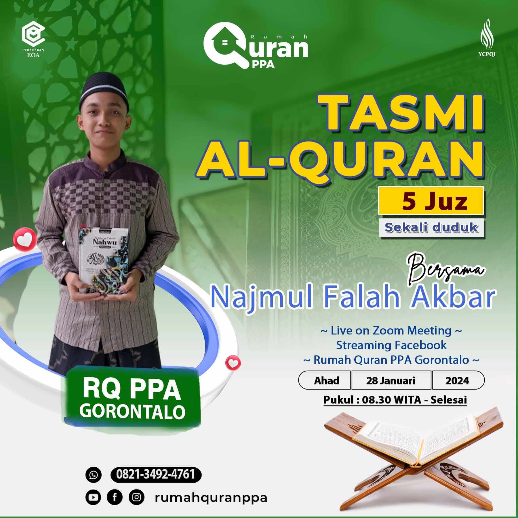 Tasmi Qur'an 5 Juz : Najmul Falah Akbar Putra Rivai