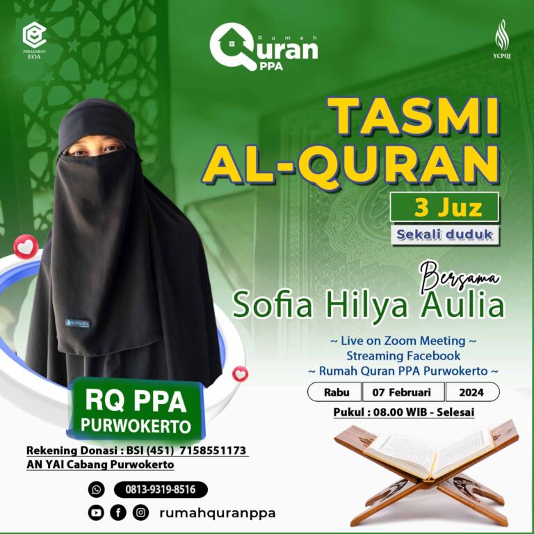 Tasmi Qur'an 3 Juz : Ananda Sofia Hilya Auliya