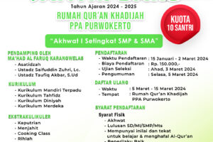 PENERIMAAN SANTRI BARU RQ PPA PURWOKERTO