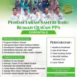 Telah dibuka Pendaftaran Santri Baru Tahfidz Mukim Angkatan 4 Rumah Quran PPA Gorontalo