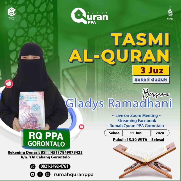 Tasmi Qur'an 3 Juz Sekali Duduk : Gladys Ramadhani Duyo Liputo Igirisa