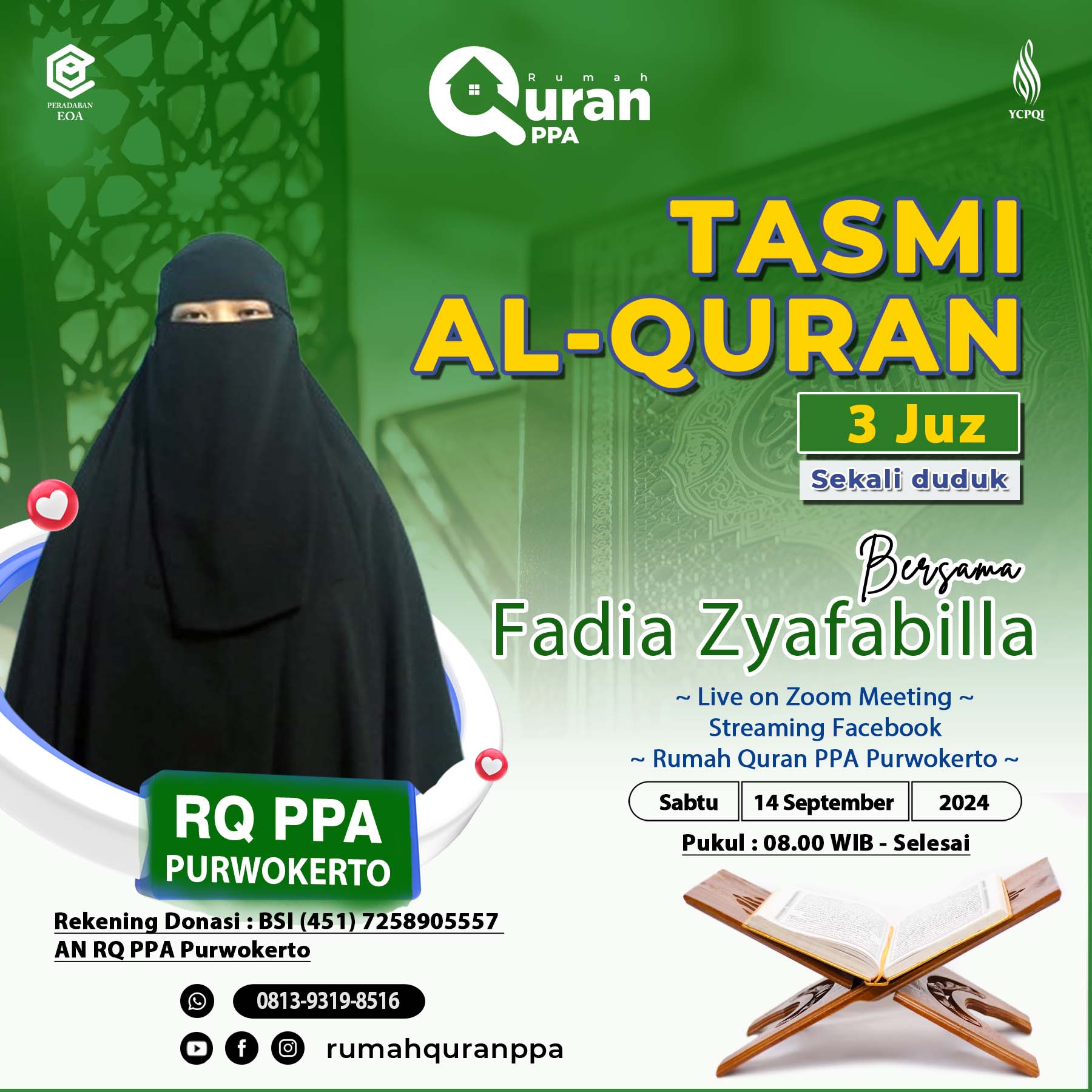 Tasmi Qur'an 3 Juz : Ananda Fadia Zyafabilla