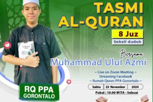 Tasmi Qur’an 8 Juz Ananda : Muhammad Ulul Azmi Kasim