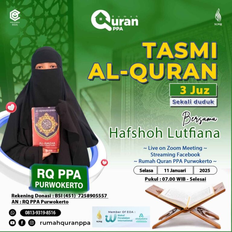 Tasmi Al-Quran 3 Juz Ananda Hafshoh Lutfiana