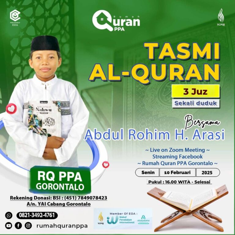 Tasmi Al Quran 3 Juz Sekali Duduk Ananda Abdul Rohim H Arasi