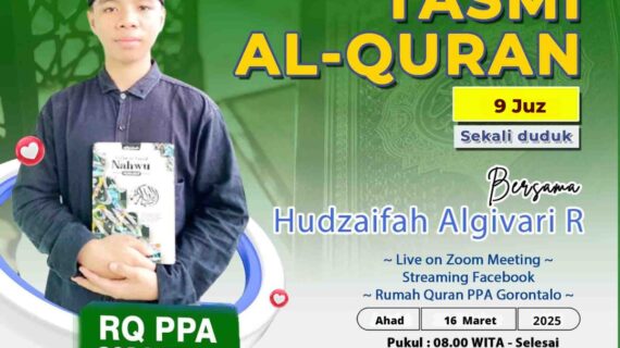 Tasmi Al-Quran 9 Juz Sekali Duduk Ananda Hudzaifah Algivari R