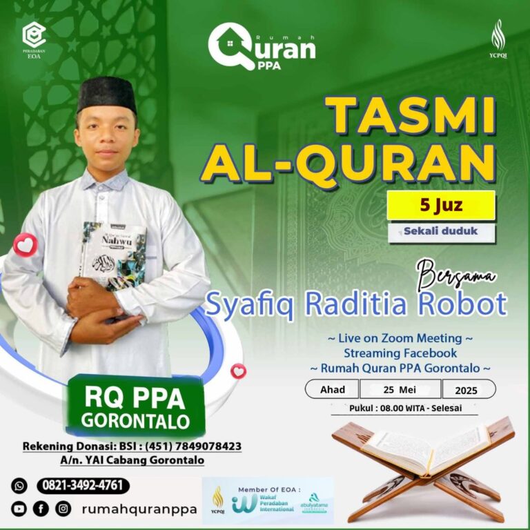 Tasmi Al-Quran 5 Juz Sekali Duduk Syafiq Raditia Robot