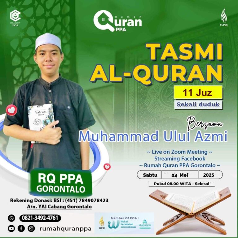 Tasmi Al-Qur'an 11 Juz Sekali Duduk Muhammad Ulul Azmi