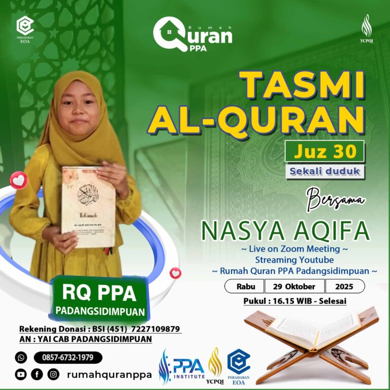 Tasmi' Al-Quran Juz 30 Sekali Duduk Ananda NASYA AQIFA