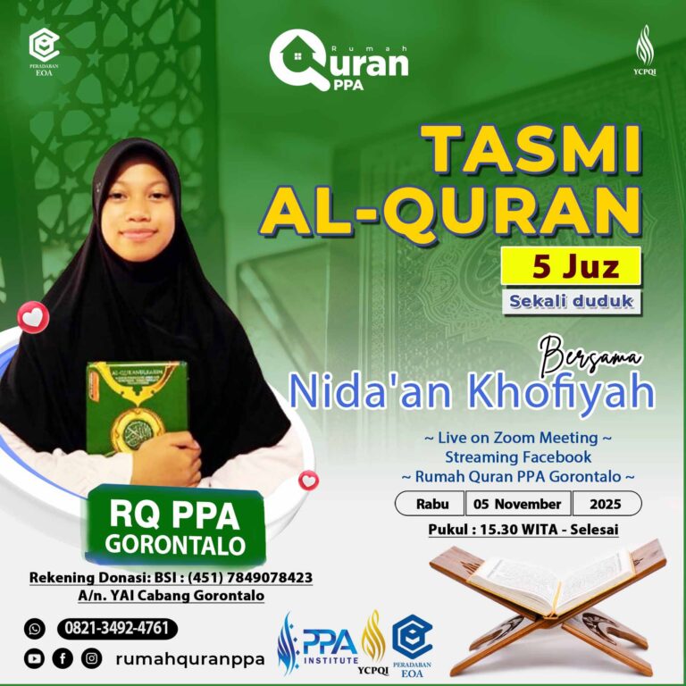 Tasmi Al-Quran 5 Juz Sekali Ananda Nida'an Khofiyah