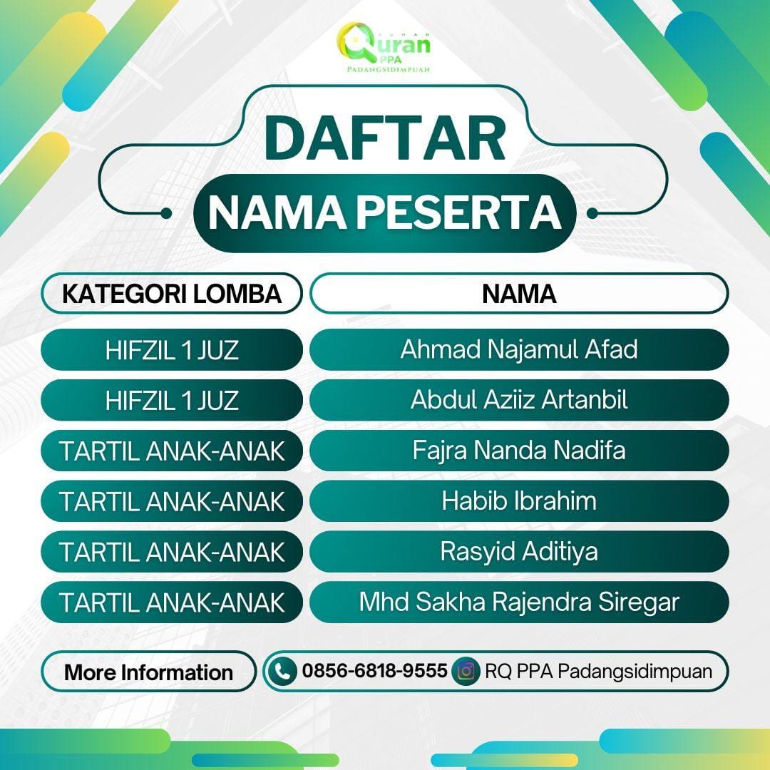 Musabaqah Tilawatil Qur’an Tingkat Kecamatan di Padangsidimpuan