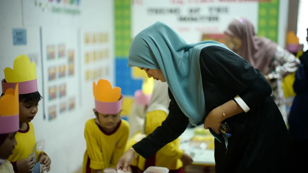 children learning classroom